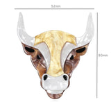 Acrylic Animal Cattle Brooches - Cute Sitting Pet Pin