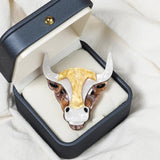 Acrylic Animal Cattle Brooches - Cute Sitting Pet Pin