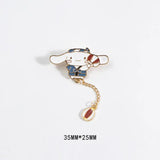 Japanese KT Cat Puppy Chain Brooch All-Match Clothes Accessories