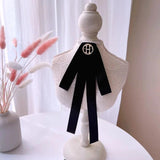 Retro College Style Fabric Bow Tie Brooches for Girl Women
