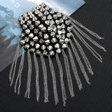 Rivet Shoulder Pad Brooch Tassel Epaulet Dress Decoration Accessories