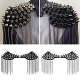 Rivet Shoulder Pad Brooch Tassel Epaulet Dress Decoration Accessories