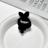 Big Sunglass Cartoon Dog Woman Brooch Acrylic Girls Jewelry