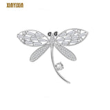 CZ Dragonfly Brooch Women Animal High Jewelry Dress Accessory