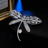 CZ Dragonfly Brooch Women Animal High Jewelry Dress Accessory