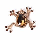 Colorful Crystal Frog Brooch Rhinestone Insect Pin for Women
