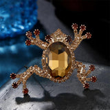 Colorful Crystal Frog Brooch Rhinestone Insect Pin for Women