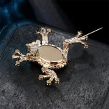 Colorful Crystal Frog Brooch Rhinestone Insect Pin for Women