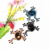 Colorful Crystal Frog Brooch Rhinestone Insect Pin for Women