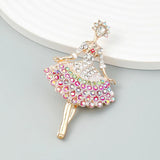 Lovely Ballet Multicolor Acrylic Brooch for Women