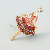 Lovely Ballet Multicolor Acrylic Brooch for Women