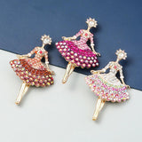 Lovely Ballet Multicolor Acrylic Brooch for Women