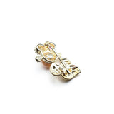 Natural Pearl Goldfish Brooch CZ Lapel Pin