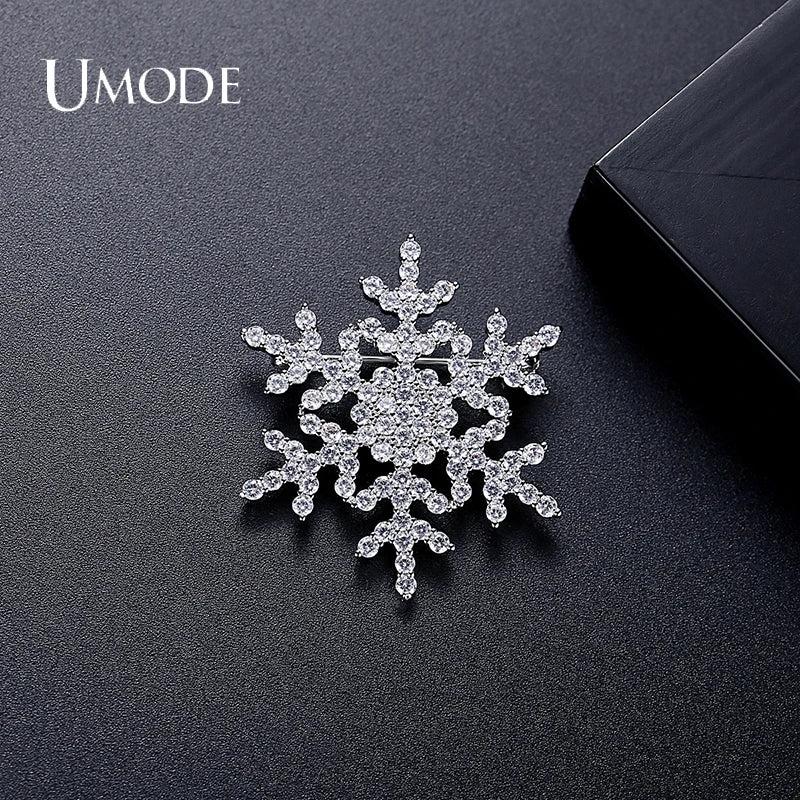 Snowflake Brooches for Women Wedding Bridal Jewelry