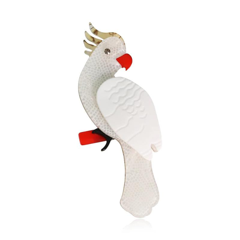 Acrylic Winter Bird Brooches for Women