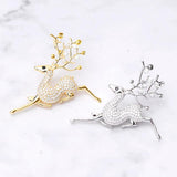 Copper Deer Brooch for Women Men Weddings Banquet