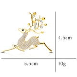 Copper Deer Brooch for Women Men Weddings Banquet