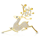 Copper Deer Brooch for Women Men Weddings Banquet
