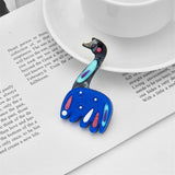 Ostrich Shape Acrylic Brooch for Women