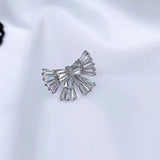 Crystal Zircon Butterfly Brooch Dress Scarf Buckle Pin