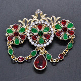 Crystal Wedding Party Drop Brooch Pin Jewelry Pendant