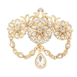 Crystal Wedding Party Drop Brooch Pin Jewelry Pendant