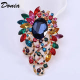 Donia Jewelry Pop Flower Brooch Large Glass Christmas Brooch