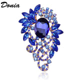 Donia Jewelry Pop Flower Brooch Large Glass Christmas Brooch