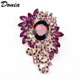 Donia Jewelry Pop Flower Brooch Large Glass Christmas Brooch