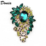 Donia Jewelry Pop Flower Brooch Large Glass Christmas Brooch