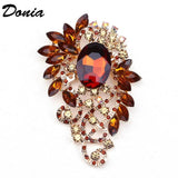 Donia Jewelry Pop Flower Brooch Large Glass Christmas Brooch