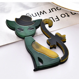 Colorful Fox Brooch for Women Men Party Scarf Suit Pin