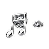Silver Music Note Brooches For Men Badges Shirt Brooch