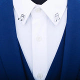 Silver Music Note Brooches For Men Badges Shirt Brooch