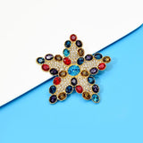 Rhinestone Star Brooch Large Starfish Pin Vintage Accessories