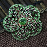 Rose Gold-color Crystal Bead Brooch for Women