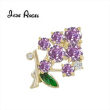 Purple Grape Rhinestone Brooch for Women, Casual Copper Pins