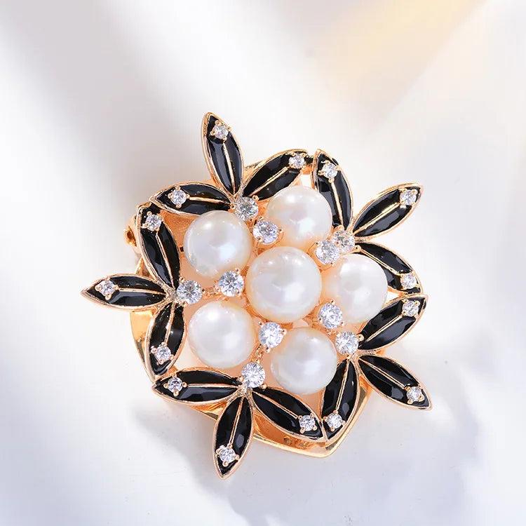 Silk Scarf Buckle Pearl Brooch Dual-use Women's Accessories