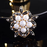 Silk Scarf Buckle Pearl Brooch Dual-use Women's Accessories