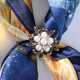 Silk Scarf Buckle Pearl Brooch Dual-use Women's Accessories