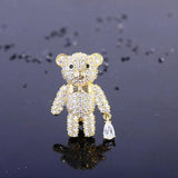 Zircon Bear Bag Small Brooch, Fresh All-match Clothes Accessory