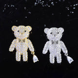 Zircon Bear Bag Small Brooch, Fresh All-match Clothes Accessory