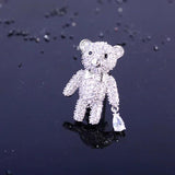 Zircon Bear Bag Small Brooch, Fresh All-match Clothes Accessory