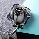 Zlxgirl red enamel Flower brooch for women