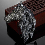 Vintage Horse Brooch Enamel Hijab Pins
