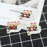 Cartoon Santa Claus Merry Christmas Enamel Pins Jacket Lapel Jewelry