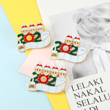 Cartoon Santa Claus Merry Christmas Enamel Pins Jacket Lapel Jewelry