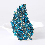 Crystal Leaf Pin Brooch High-end Corsage Women