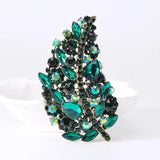 Crystal Leaf Pin Brooch High-end Corsage Women