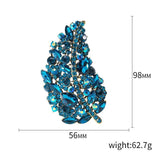 Crystal Leaf Pin Brooch High-end Corsage Women